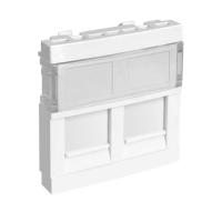 Efapel 45971 SBR Вставка (45x45) для 2х модулей формата Keystone Jack типа RJ-45, RJ-12, белая