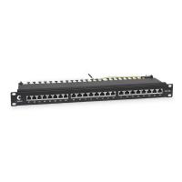 Cabeus PL-24-Cat.6a-SH-Dual IDC Патч-панель 19" (1U), 24 порта RJ-45, категория 6a, полностью экранированная, с задним кабельным организатором