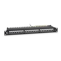 Cabeus PL-24-Cat.5e-SH-Dual IDC - 19"(1U), 24  RJ-45  ,  5e, Dual IDC