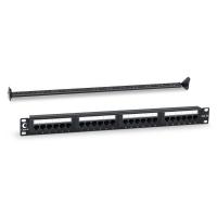 Cabeus PL-24-Cat.5e-Dual IDC Патч-панель 19" (1U), 24 порта RJ-45, категория 5e, Dual IDC, с задним кабельным организатором