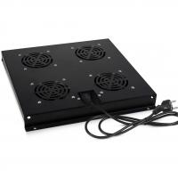 Cabeus TRAY-SC-120-BK Модуль вентиляторный с 4-я вентиляторами для установки в серверные шкафы серии ND-SC, цвет черный (RAL 9004)