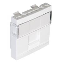 Efapel 45976 SBR Вставка (45x45) для 1 модуля формата Keystone Jack типа RJ-45, RJ-12, белая