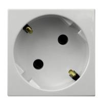 Efapel 45131 SBR Розетка 220В 2к+з, (45х45мм), белая