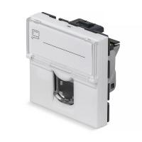 Cabeus KJ-RJ45-Cat.6a-SH-180T-FP-L-45 Keystone Jack RJ-45(8P8C), 180 градусов, категория 6a, экранированная, безинструментный монтаж, вставка Mosaic (арт.076576)