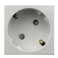 Efapel 45132 SBR Розетка 220В 2к+З с защитными шторками (45х45мм), белая
