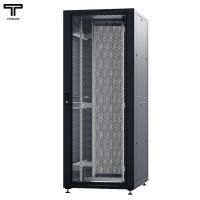 ТЕЛКОМ ТСМ-47.8.10-ПП.9005М Шкаф напольный 47U 800x1000х2209мм (ШхГхВ) телекоммуникационный 19", передняя дверь перфорированная - задняя дверь перфорированная, цвет черный (RAL9005М) (5 мест)