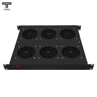 ТЕЛКОМ ВМ-19-6.9005 Вентиляторный модуль 19" 1U (6 вентиляторов) c регулируемой глубиной 390-750мм, цвет чёрный (RAL9005)