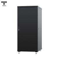 ТЕЛКОМ ТС-22.6.8-ММ.9005М Шкаф напольный 22U 600x800x1098мм (ШхГхВ) телекоммуникационный 19", передняя дверь металлическая - задняя дверь металлическая, цвет черный (RAL9005М) (5 мест)