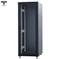 ТЕЛКОМ ТС-47.6.8-ПМ.9005М Шкаф напольный 47U 600x800x2209мм (ШхГхВ) телекоммуникационный 19", передняя дверь перфорированная - задняя дверь металлическая, цвет черный (RAL9005М) (5 мест)