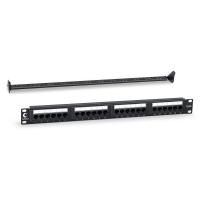 Cabeus PL-24-Cat.6-Dual IDC Патч-панель 19" (1U), 24 порта RJ-45, категория 6, Dual IDC, с задним кабельным организатором
