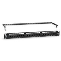 Cabeus PL-24-Cat.6a-Dual IDC Патч-панель 19" (1U), 24 порта RJ-45, категория 6a, Dual IDC, с задним кабельным организатором