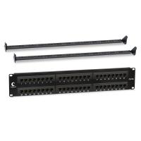 Cabeus PL-48-Cat.6a-Dual IDC - 19" (2U), 48  RJ-45,  6a, Dual IDC,    