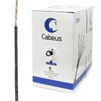 Cabeus UTP-4P-Cat.5e-SOLID-BK    UTP (U/UTP),  5e, 4  (24 AWG), , PVC ()-LS,  (305 )