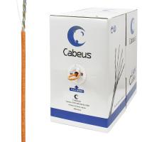 Cabeus UTP-4P-Cat.5e-SOLID-LSZH Кабель витая пара UTP (U/UTP), категория 5e, 4 пары (24 AWG), одножильный, оранжевый, LSZH, нг(А)-HF, (305 м)