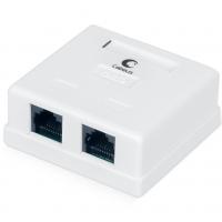 Cabeus WS-8P8C-Cat.5e-2 Розетка компьютерная RJ-45, категория 5e, двойная, внешняя, Dual IDC