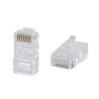 Cabeus 8P8C-C6 Коннектор RJ-45 под витую пару, категория 6 , универсальный (для одножильного и многожильного кабеля) для проводников с толщиной по изоляции до 1,05 мм
