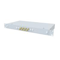 ТЕЛКОМ КСп-19-1U-8-ST/UPC-9/125 Кросс оптический 19" стоечный 1U на 8 портов ST/UPC 9/125мкм предсобранный (пигтейл ST 9/125-8шт, розетка ST-8шт, сплайс кассета, КДЗС-8шт)