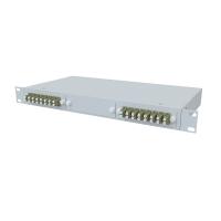 ТЕЛКОМ КСп-19-1U-16-DLC/UPC-OM3-50/125 Кросс оптический 19" стоечный 1U на 16 портов DLC 50/125мкм (OM3) предсобранный (пигтейл LC 50/125 (OM3)-32шт, розетка DLC-16шт, сплайс кассета, КДЗС-32шт)