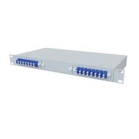 ТЕЛКОМ КСп-19-1U-16-DLC/UPC-9/125 Кросс оптический 19" стоечный 1U на 16 портов LC/UPC duplex 9/125мкм предсобранный (пигтейл LC 9/125-32шт, розетка DLC-16шт, сплайс кассета, КДЗС-32шт)