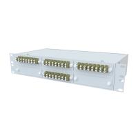 ТЕЛКОМ КСп-19-2U-32-DLC/UPC-OM3-50/125 Кросс оптический 19" стоечный 2U на 32 порта DLC 50/125мкм (OM3) предсобранный (пигтейл LC 50/125 (OM3)-64шт, розетка DLC-32шт, сплайс кассета, КДЗС-64шт)