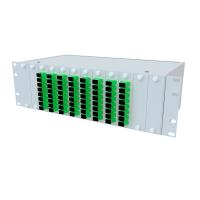 ТЕЛКОМ КСп-19-3U-64-SС/APC-9/125 Кросс оптический 19" стоечный 3U на 64 порта SС/APC 9/125мкм предсобранный (пигтейл SС/APC 9/125-64шт, розетка SС/APC-64шт, сплайс кассета, КДЗС-64шт)
