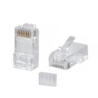 Cabeus 8P8C-C6-TWP Коннектор RJ-45 под витую пару, категория 6, универсальный (для одножильного и многожильного кабеля), для проводников с толщиной по изоляции до 1,05 мм, со вставкой