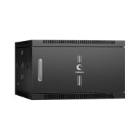 Cabeus SH-05F-6U60/60m-BK Шкаф телекоммуникационный настенный 19" 6U 600x600x368mm (ШхГхВ) дверь металл, цвет черный (RAL 9004)