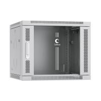 Cabeus SH-05F-9U60/45 Шкаф телекоммуникационный настенный 19" 9U 600x450x501mm (ШхГхВ) дверь стекло, цвет серый (RAL 7035)
