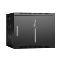 Cabeus SH-05F-9U60/35m-BK Шкаф телекоммуникационный настенный 19" 9U 600x350x501mm (ШхГхВ) дверь металл, цвет черный (RAL 9004)