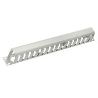 Cabeus JB07-1U-GY Кабельный органайзер 19" 1U с крышкой, металлический, цвет серый (RAL7035)