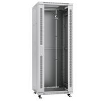 Cabeus SH-05C-37U60/100 Шкаф монтажный телекоммуникационный 19" напольный для распределительного и серверного оборудования 37U 600x1000x1833mm (ШхГхВ) передняя стеклянная и задняя сплошная металлическая двери, ручка с замком, цвет серый (RAL 7035)