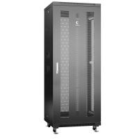 Cabeus ND-05C-32U60/60-BK Шкаф монтажный телекоммуникационный 19" напольный для распределительного и серверного оборудования 32U 600x600x1610mm (ШхГхВ) передняя и задняя перфорированные двери, ручка с замком, цвет черный (RAL 9004)