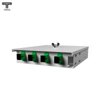 ТЕЛКОМ КНп-4-SC/APC-9/125 Кросс оптический настенный на 4 порта SC/APC 9/125мкм предсобранный (пигтейл SC/APC 9/125-4шт, розетка SC-4шт, ложемент, КДЗС-4шт)