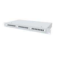ТЕЛКОМ КС-24-1U-19-SC Кросс оптический 19" стоечный на 24 порта SC (сплайс кассета с крышкой - 1шт, сменные планки на 8 SC/DLC - 3шт, без пигтейлов и проходных адаптеров, без КДЗС)