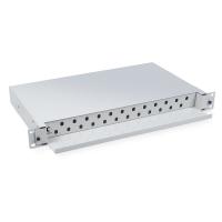 Cabeus ODF-19-24-ST Кросс бокс оптический 19" на 24 ST(FC) со сплайс-кассетой, выдвижной (без пигтейлов и проходных адаптеров)