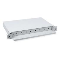 Cabeus ODF-19-8-ST Кросс бокс оптический 19" на 8 ST(FC) со сплайс-кассетой, выдвижной (без пигтейлов и проходных адаптеров)