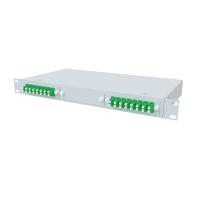 ТЕЛКОМ КСВп-19-1U-16-DLC/APC-9/125 Кросс оптический 19" выдвижной 1U на 16 портов LC/APC duplex 9/125мкм предсобранный (пигтейл LC/APC 9/125-32шт, розетка DLC-16шт, сплайс кассета с крышкой-1шт, КДЗС-32шт)