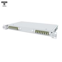 ТЕЛКОМ КСВп-19-1U-16-DLC/UPC-OM2-50/125 Кросс оптический 19" выдвижной 1U на 16 портов DLC 50/125мкм предсобранный (пигтейл LC 50/125 (OM2)-32шт, розетка DLC-16шт, сплайс кассета с крышкой-1шт, КДЗС-32шт)