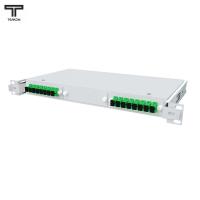 ТЕЛКОМ КСВп-19-1U-16-SC/APC-9/125 Кросс оптический 19" выдвижной 1U на 16 портов SC/APC 9/125мкм предсобранный (пигтейл SC/APC 9/125-16шт, розетка SC-16шт, сплайс кассета с крышкой-1шт, КДЗС-16шт)