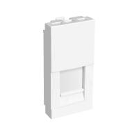 Efapel 45977 SBR Вставка (22,5x45) для 1 модуля формата Keystone Jack типа RJ-45, RJ-12, белая