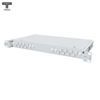 ТЕЛКОМ КСВп-19-1U-16-FC/UPC-9/125 Кросс оптический 19" выдвижной 1U на 16 портов FC/UPC 9/125мкм предсобранный (пигтейл FC/UPC 9/125-16шт, розетка FC-16шт, сплайс кассета с крышкой-1шт, КДЗС-16шт)