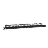 Cabeus PLHD-24-Cat.6-Dual-90-0,5U Патч-панель высокой плотности 19" (0,5U), 24 порта RJ-45, категория 6, Dual IDC, 90 градусов, с задним кабельным организатором