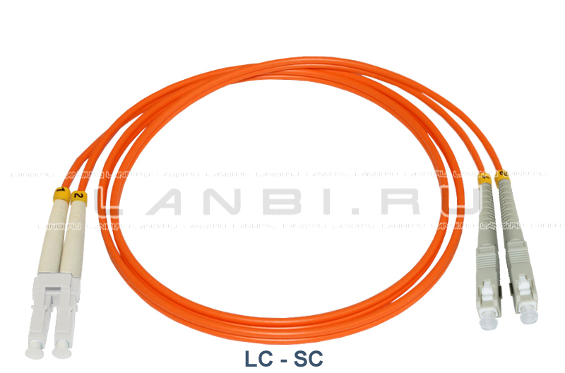 Оптический патч-корд 2LC/PC-2SC/PC duplex 50/125 многомодовый длиной 0,5м