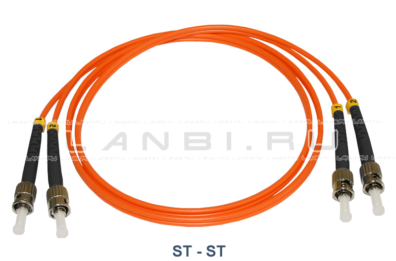 Оптический патч-корд 2ST/UPC-2ST/UPC duplex 50/125 многомодовый длиной 0,5м
